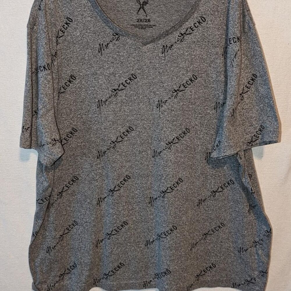 Men's Gray Marc Ecko Cut and Sew All Over Print T-Shirt Size 2XL XXL